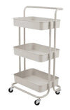 Grey Rolling Cart With Handle, 34"