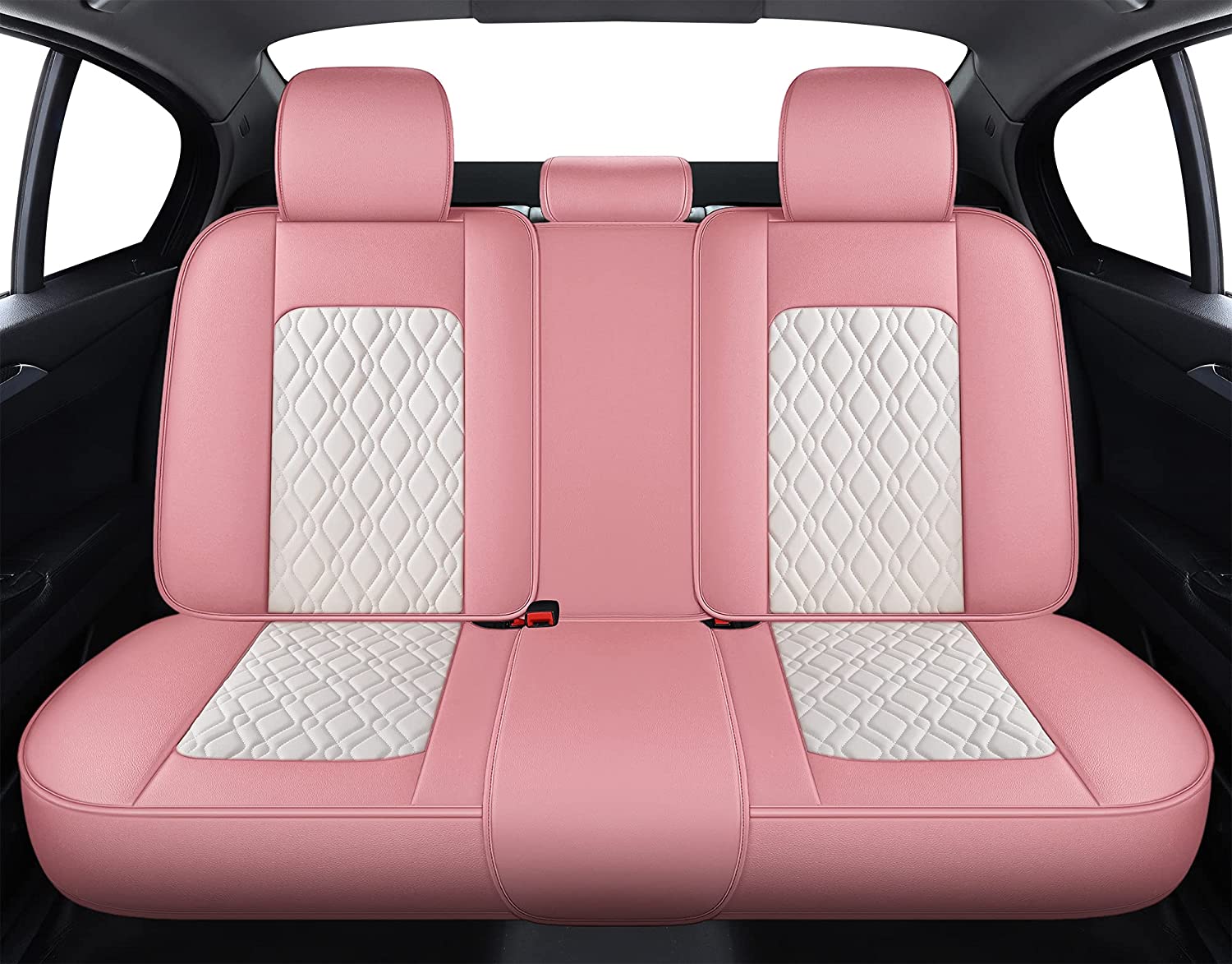 Seat Cover 5 Seats Full Set-Rose Pink