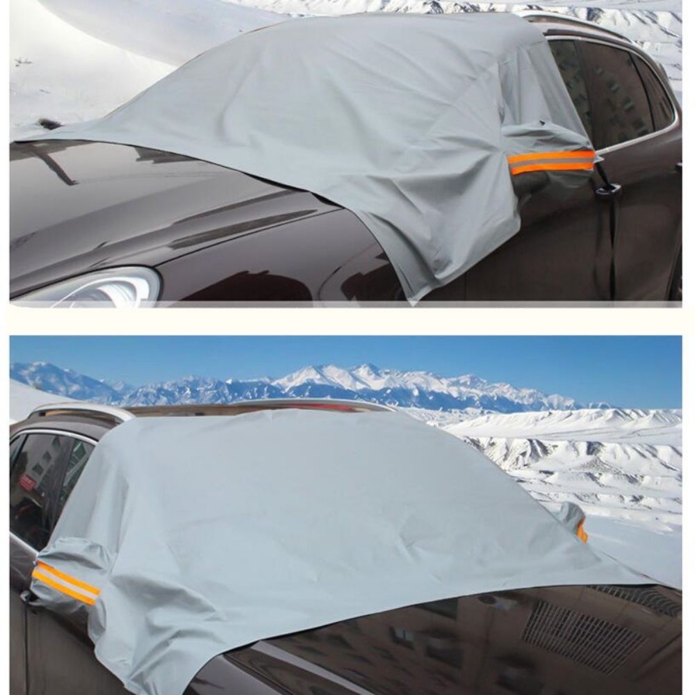 Car Front Snow Cover