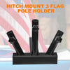 Hitch Mount 3 Flag Pole Holder