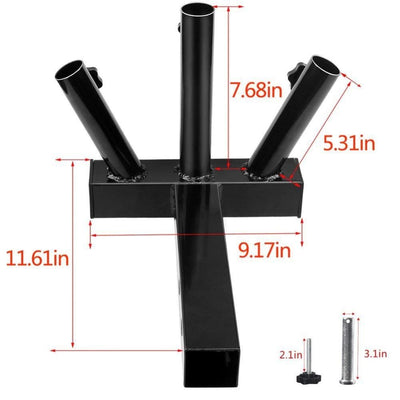 Hitch Mount 3 Flag Pole Holder