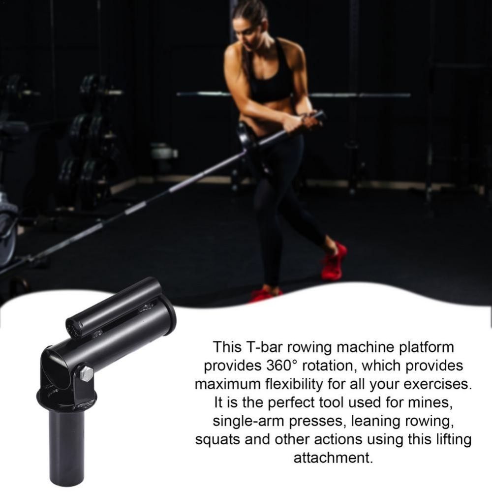 Gym T-Bar Row Plate Rotation