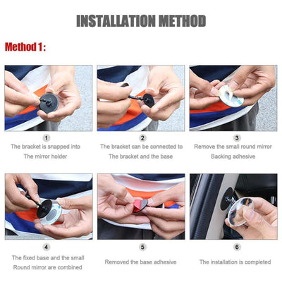 Car Door Side Small Round Mirror