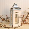 Wooden Lantern with Battery Operated Candle