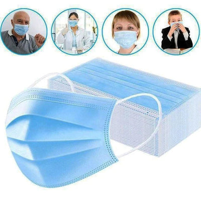 3 ply Surgical Mask Protect from Polluted Air - 50 Pcs