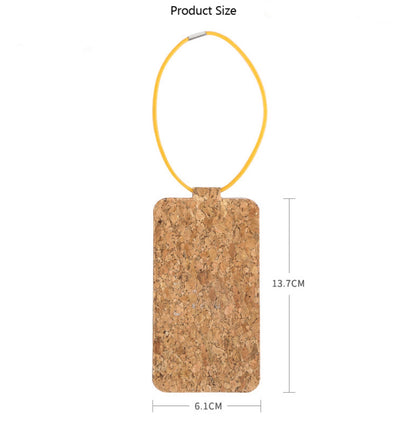 Cork Leather Luggage Tag Suitcase