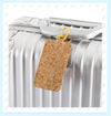 Cork Leather Luggage Tag Suitcase