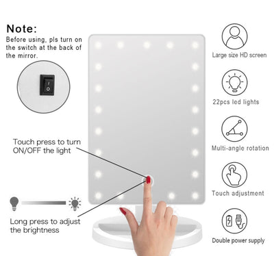 12-Inch Screen Makeup Mirror