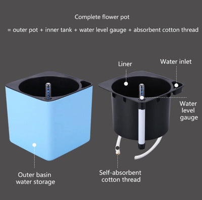 Modern Design Self Watering Planter- Small