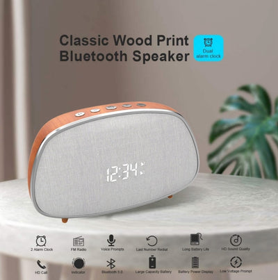 Retro Wireless Bluetooth Speaker Clock