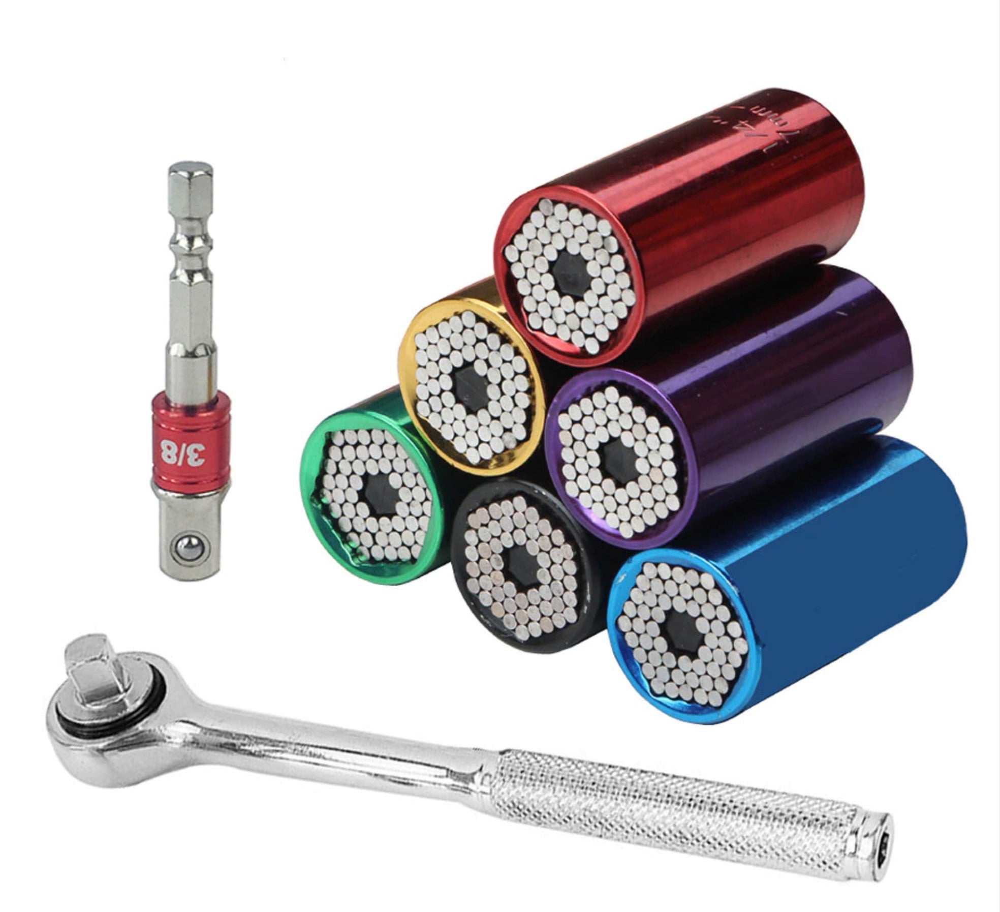 Universal Wrench Torque Head Set-Red